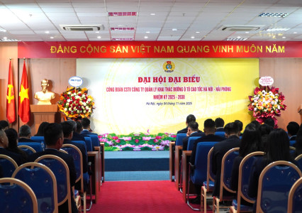 Công đoàn cơ sở thành viên Công ty QLKT tổ chức thành công Đại hội Công đoàn nhiệm kỳ 2025-2030