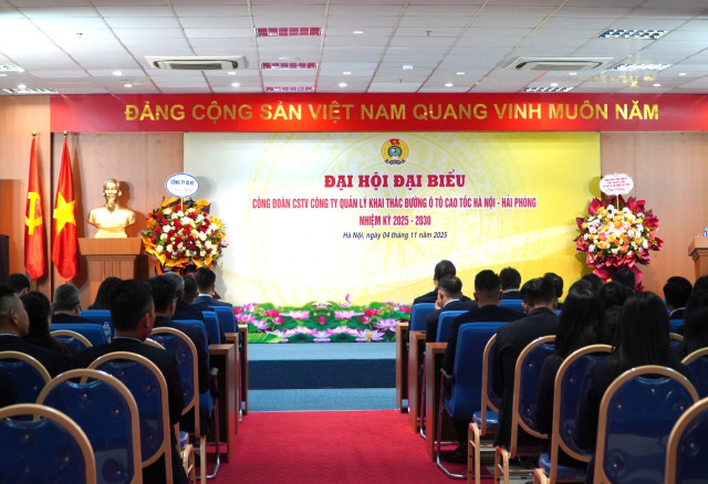 Công đoàn cơ sở thành viên Công ty QLKT tổ chức thành công Đại hội Công đoàn nhiệm kỳ 2025-2030