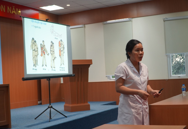 Tổ chức công tác đào tạo, huấn luyện sơ cấp cứu cho cán bộ, nhân viên Công ty QLKT