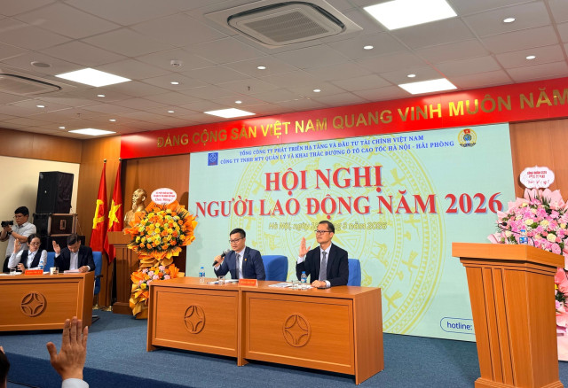 Công ty TNHH MTV Quản lý và Khai thác đường ô tô cao tốc Hà Nội – Hải Phòng tổ chức thành công Hội nghị người lao động năm 2026