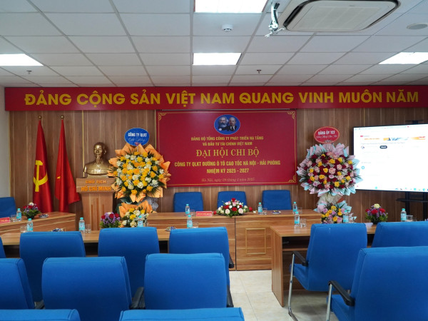 Chi bộ Công ty TNHH MTV Quản lý và Khai thác đường ô tô cao tốc Hà Nội – Hải Phòng tổ chức thành công Đại hội Chi bộ nhiệm kỳ 2025-2027